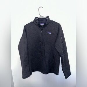 Patagonia Jacket Womens XL Gray Better Sweater 1/4 Zip Outdoor Hiking Casual